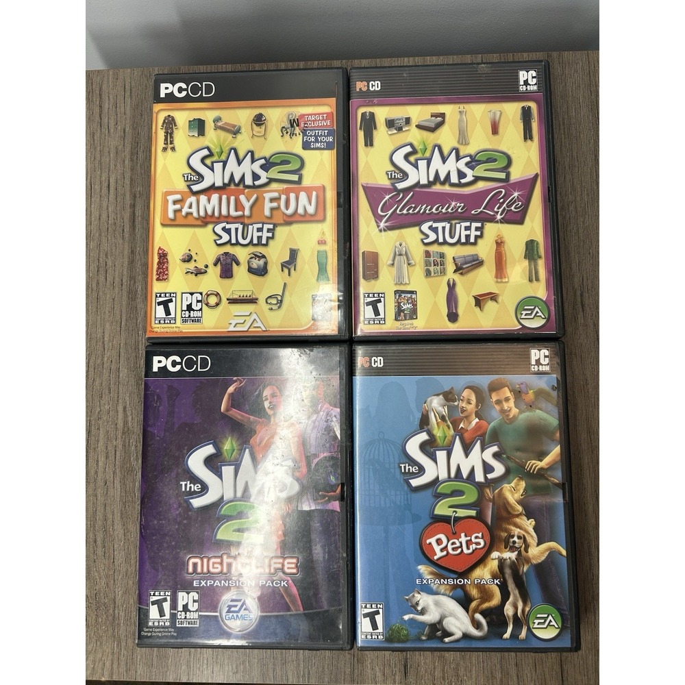 The Sims 2 (PC Windows Mac) & Lot of 4 Expansion Packs